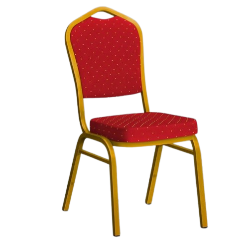 Red banquet conference chairs